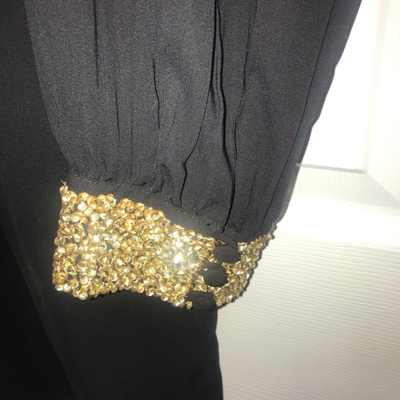Black and Gold dress romper - Picture 5 of 6
